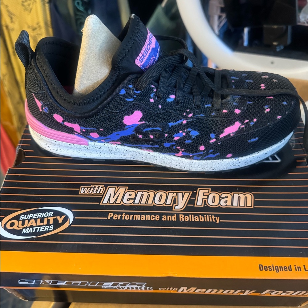Skechers Bulklin - Renneta composite toe work sneakers featuring a graphic print - Picture 3 of 8